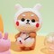 Puppy in Rabbit Costume Needle Felting Kit. Wizardi DIY Wool Craft Kit F07N8-W4